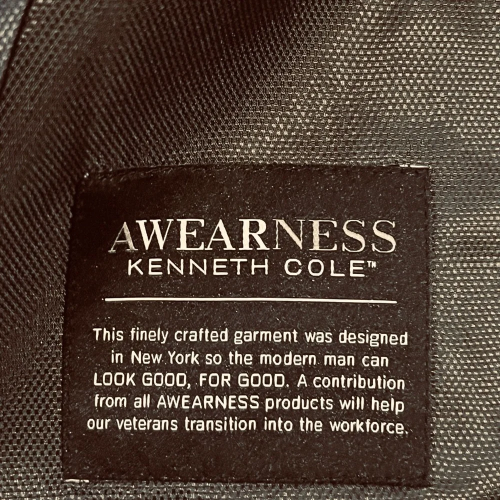 Kenneth Cole Awearness Wool Blend Modern Fit Suit Vest Black Men’s Size XL NWOT